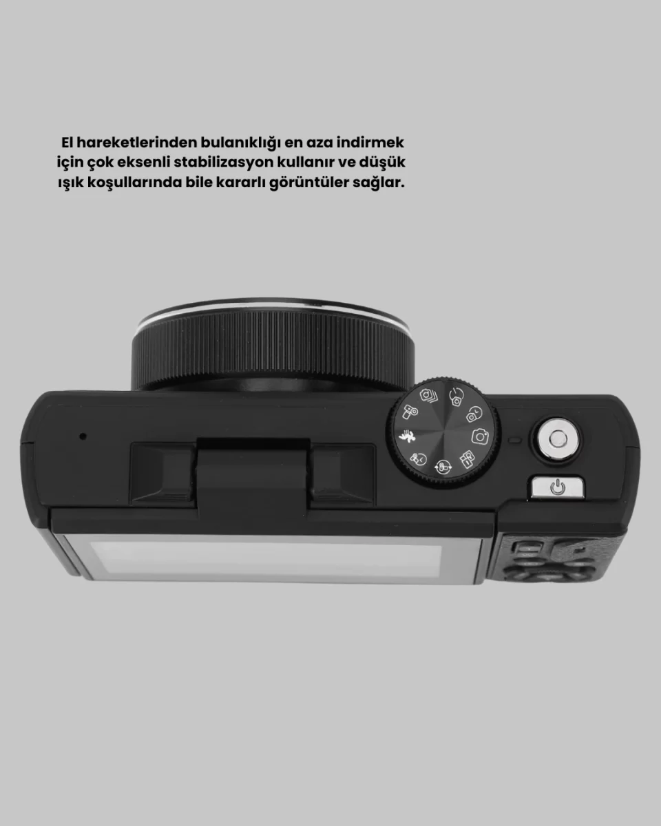 75MP 5K Video Destekli Dijital Kamera 18x Zoom Çok Eksenli Stabilizasyon - Görsel 3
