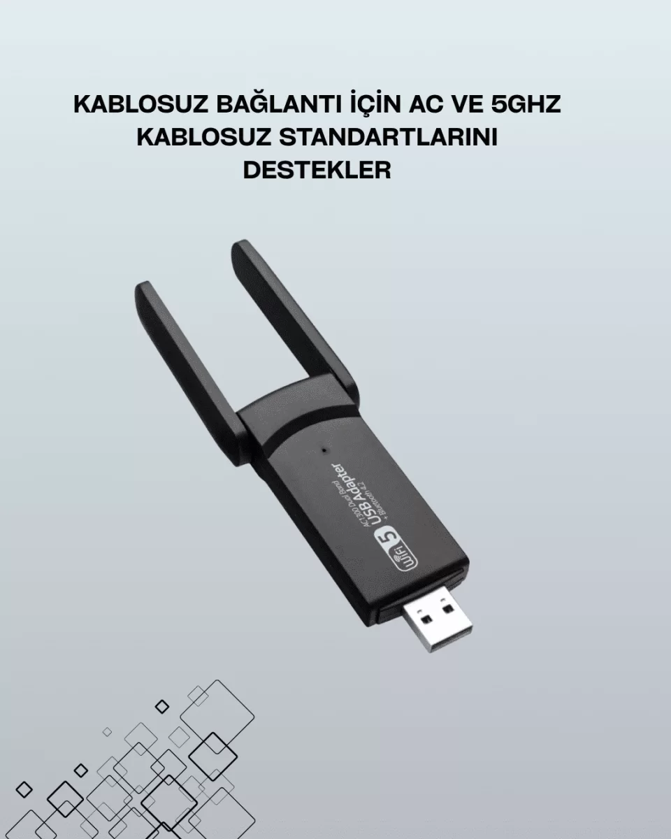 Realtek Chipsetli 5G Destekli Yüksek Hızlı Ağ Adaptörü - Görsel 2