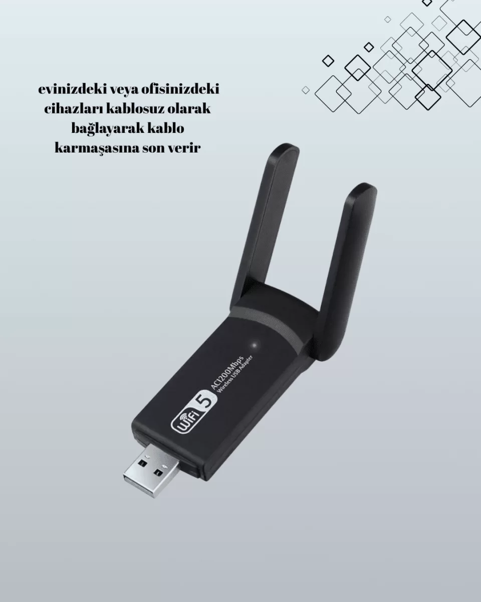 Realtek Chipsetli 5G Destekli Yüksek Hızlı Ağ Adaptörü - Görsel 3