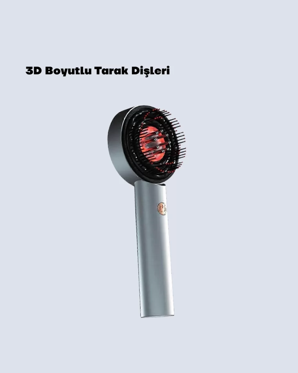 Şarjlı Saç Derisi Masaj Cihazı Kırmızı Işık ve 3D Tarak Dişli - Görsel 4
