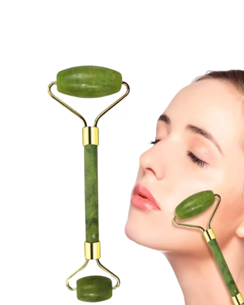Yeşim Taşı Yüz Bakım Seti Çift Başlıklı Roller ve Gua Sha - Görsel 2