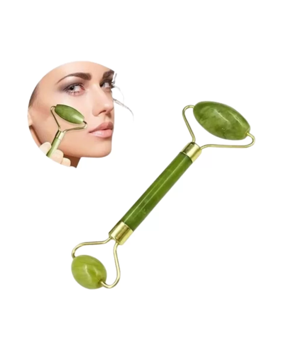Yeşim Taşı Yüz Bakım Seti Çift Başlıklı Roller ve Gua Sha - Görsel 3