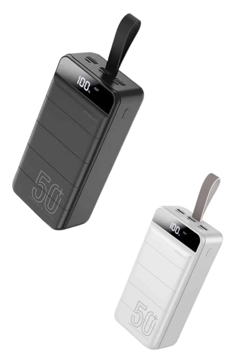 50.000 Mah Powerbank Turbo Hızlı Led Göstergeli Android İOS Uyumlu Taşınabilir Askılı - Görsel 5