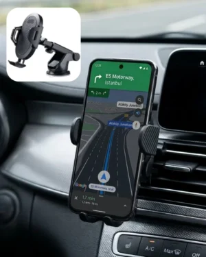 360° Döner Araç Telefon Tutucu Otomatik Kilit Mekanizmalı Stand