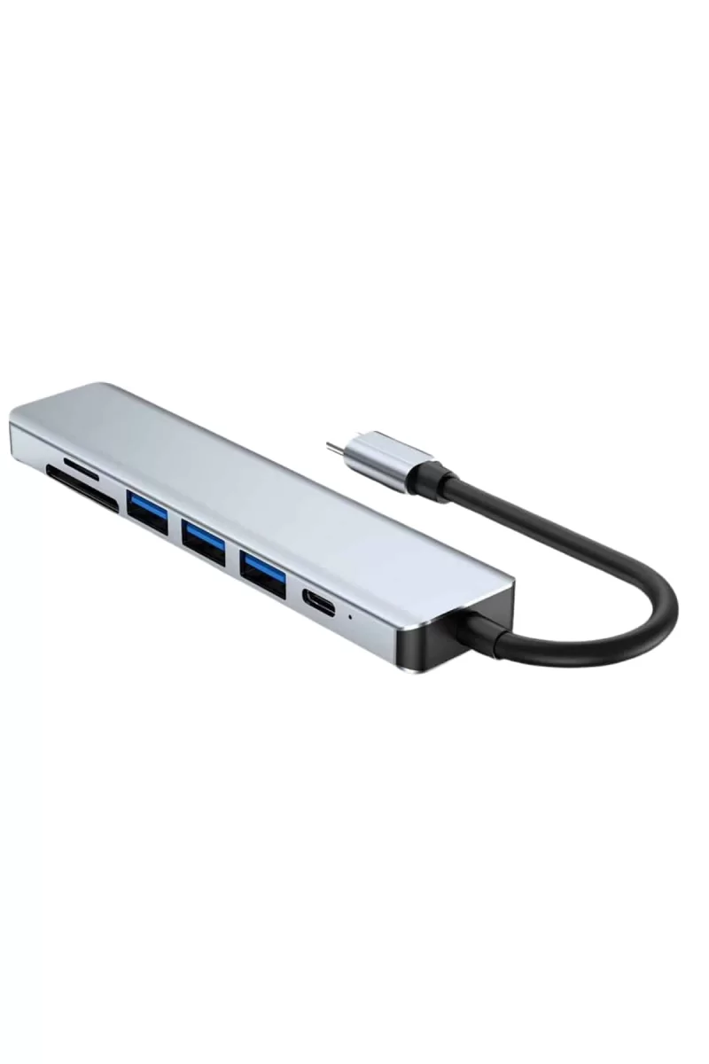 8 Portlu Macbook Çevirici Type C Hub SD TF USB Çoğaltıcı Ethernet - Görsel 2