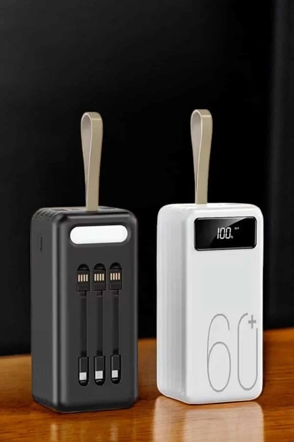 Powerbank 60.000 MAH Dijital Göstergeli 4 Portlu Taşınabilir - Görsel 5
