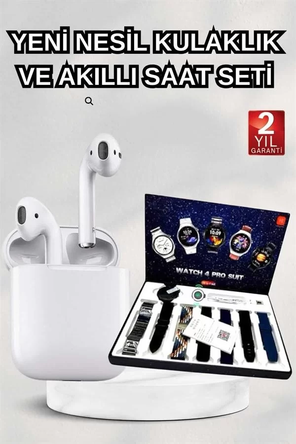 2025 Model Akıllı Saat ve 2.Nesil TWS Bluetooth Kulaklık Yüksek Ses Kaliteli - Görsel 2