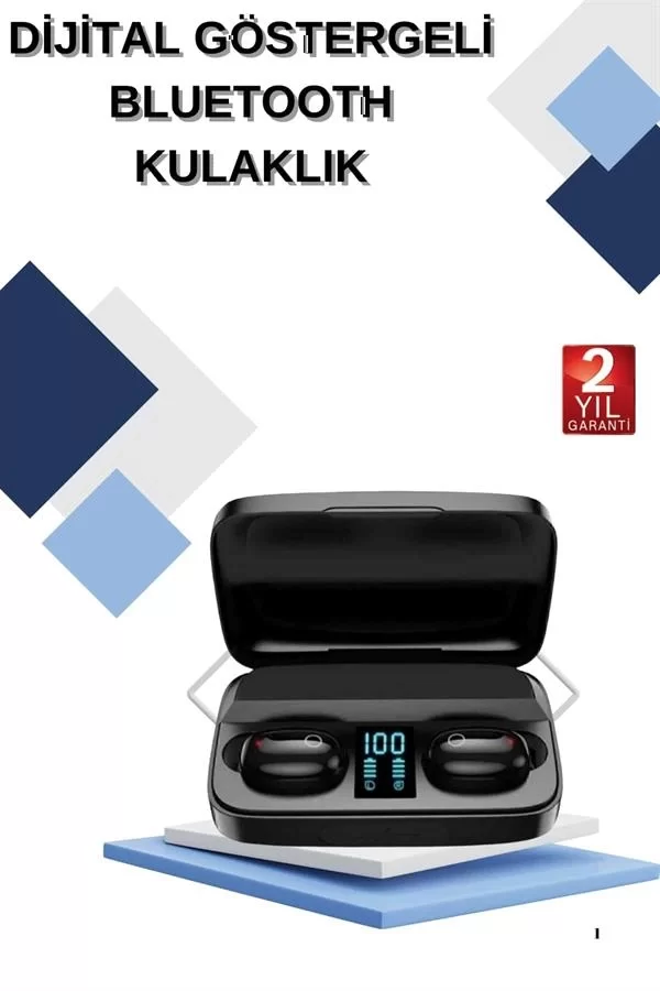 Dijital Göstergeli Bluetooth Kulaklık Kablosuz TWS Stereo Bluetooth 5.0 - Görsel 2