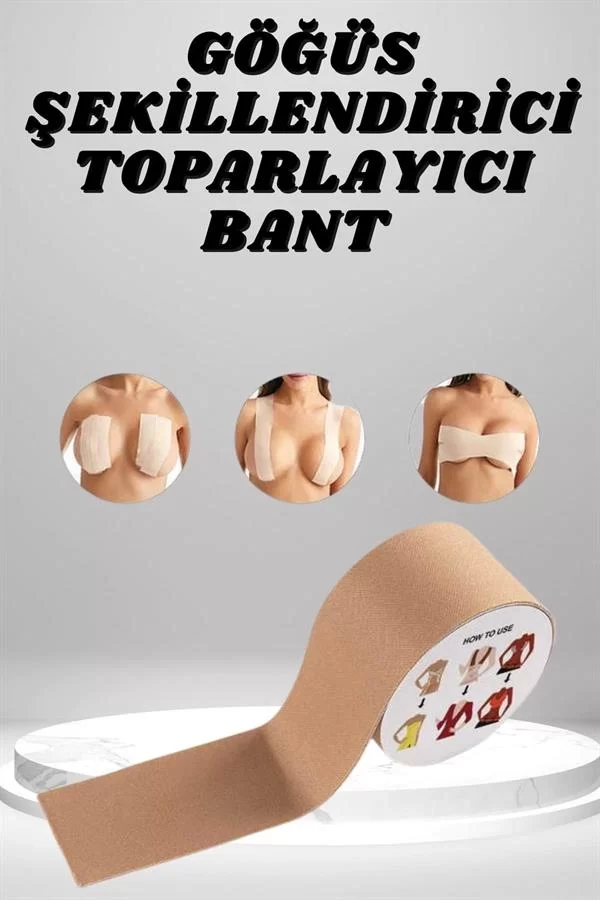 Toparlayıcı ve Şekillendirici Göğüs Bandı Tere ve Suya Dayanıklı Hassas Ciltlere Uygun - Görsel 2