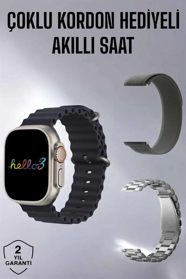 Akıllı Saat Yeni Nesil Bluetooth Bağlantılı Uyku Sağlık Takibi GPS Ve NFC Uyumlu - Görsel 2