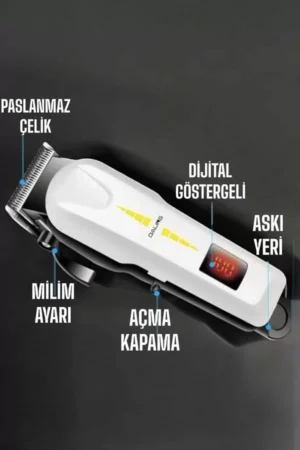 Tıraş Makinesi Uzun Ömürlü Batarya, Keskin Bıçaklar ve Profesyonel