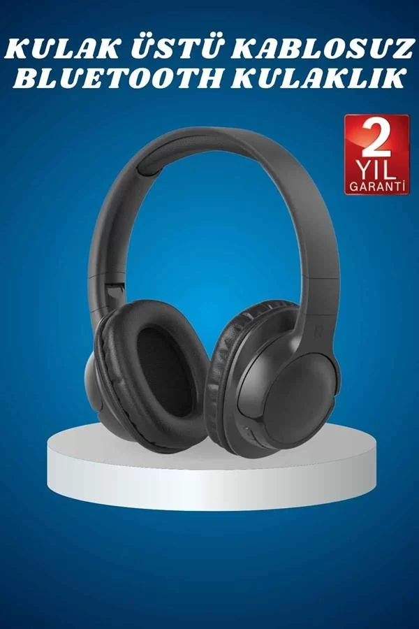 Kulak Üstü Kablosuz Bluetooth Kulaklık Yüksek Ses Kaliteli ANC Özelliği - Görsel 2
