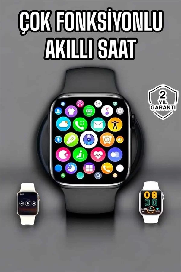 Akıllı Saat Amoled Ekran GPS ve Uyku Takibi Bluetooth Bağlantılı - Görsel 2