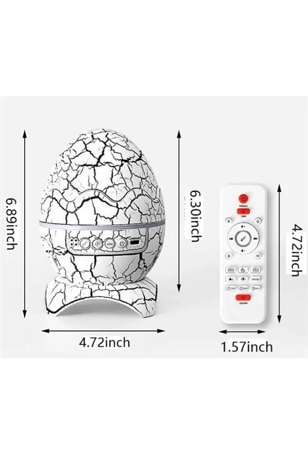 Yumurta Şeklinde Su Dalgalı Bluetooth Speaker Lamba Renkli Şarjlı - Görsel 3