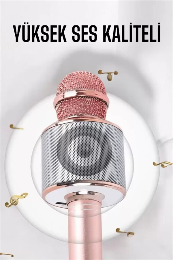 Taşınabilir Bluetooth Karaoke Mikrofon: Hafıza Kart Girişli, Etkileyici Performans - Görsel 4