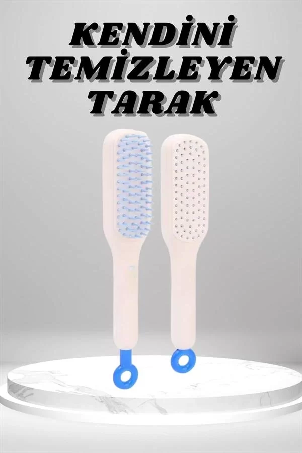 Silikon Yumuşak Sıkı Dişli Sihirli Geri Çekilebilir Tarak Kendini Temizleyen Saç Fırçası - Görsel 2