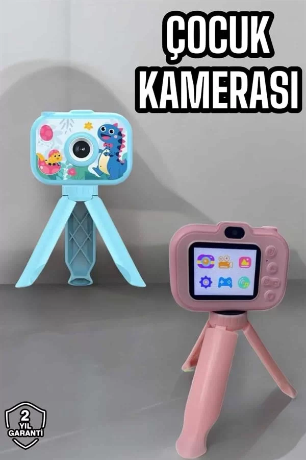 Ayaklı Mini Fotoğraf Makinesi Çocuk Için Eğitici Video Kamera - Görsel 2