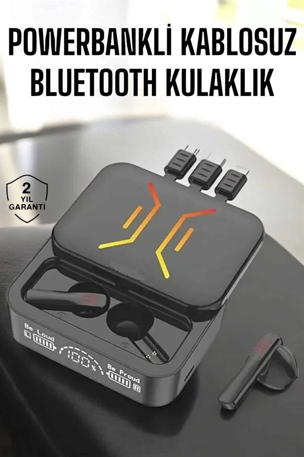 Kablosuz Bluetooth Kulaklık Powerbankli Uzun Pil Ömrü Yüksek Ses Kaliteli - Görsel 2