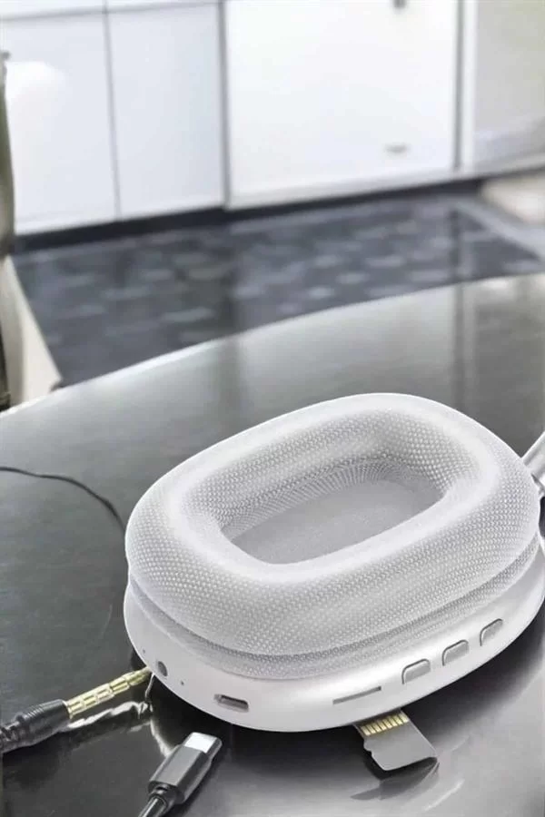 P9 Plus Kablosuz Kulak Üstü Bluetooth Kulaklık Beyaz Yüksek Ses Kaliteli - Görsel 3