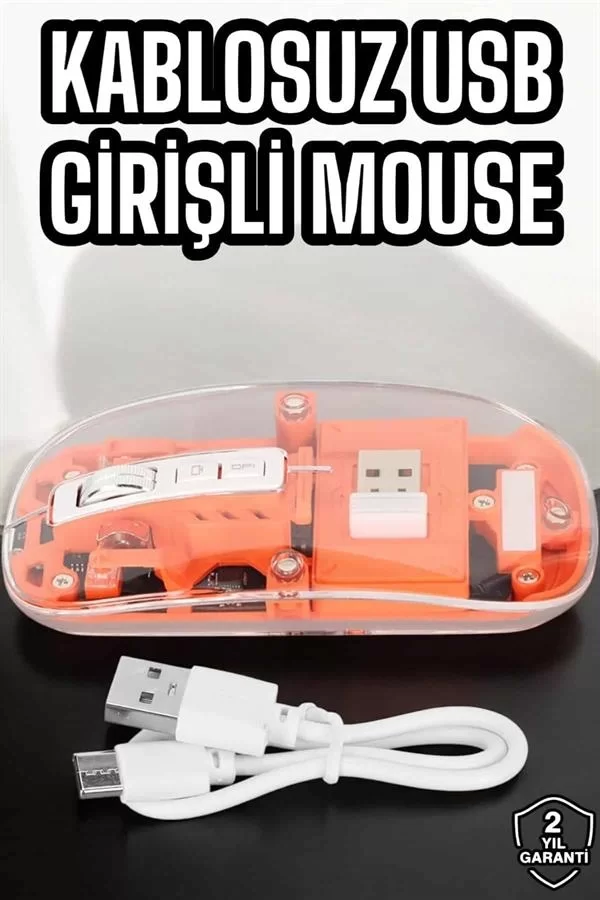 Fare Mouse Çift Modlu Kablosuz Bağlantılı 2.4GHz Destekli - Görsel 2