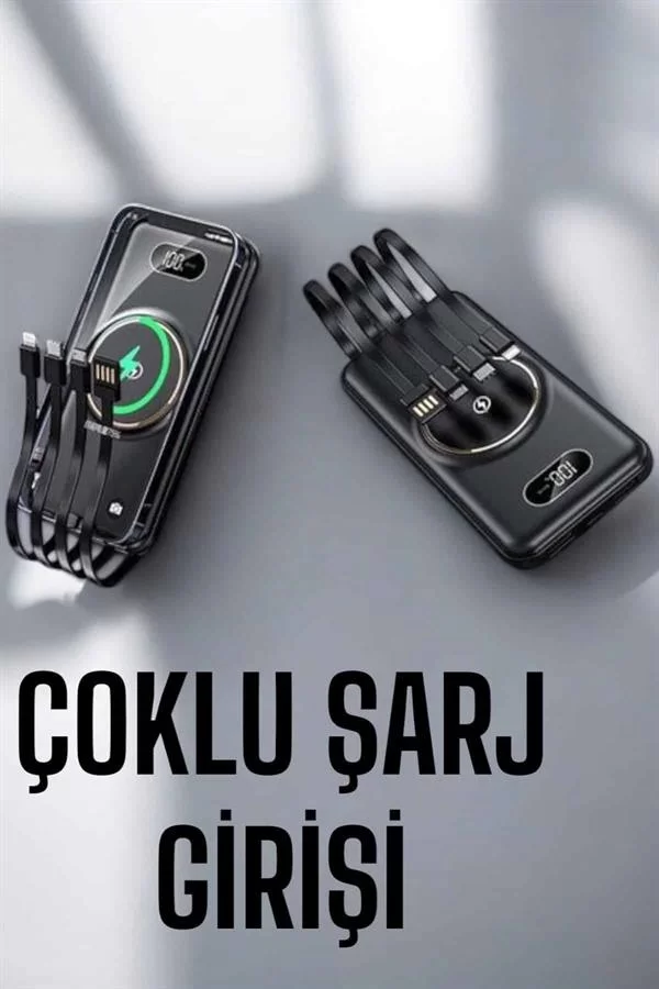 Hızlı Şarj Dijital Göstergeli Powerbankli Çoklu Şarj Özelliği - Görsel 5