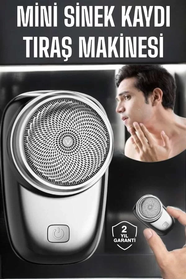 Tıraş Makinesi Mini Sıfır Sakal Yanak Tıraş Makinesi USB Şarjlı - Görsel 2