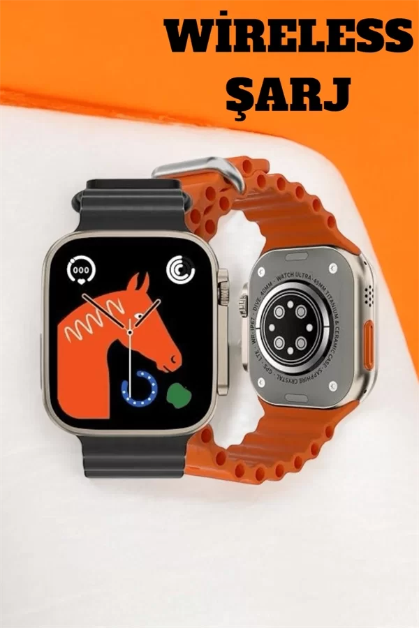 49MM Ekranlı, Kan Basıncı ve Adımsayar Özellikli Bluetooth Akıllı Saat - Görsel 5