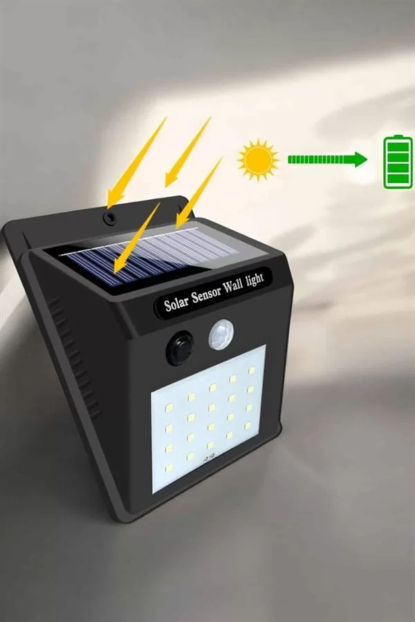 Güneş Enerjili Bahçe Lambası Solar Gece Aydınlatma Sensörlü Lamba - Görsel 3