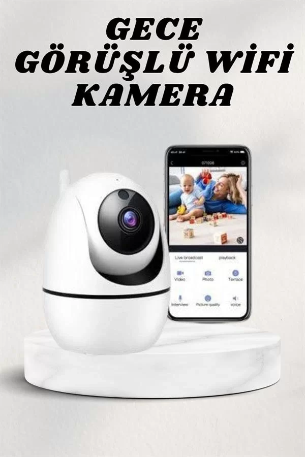 Wifi Kamerası Kablosuz Wifi Güvenlik Kamerası - Görsel 2