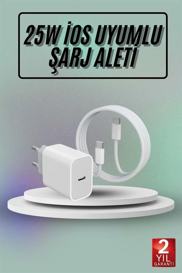 Hızlı Şarj Güç Adaptörü Şarj Aleti İOS Uyumlu 15/Pro/Pro Max - Görsel 2