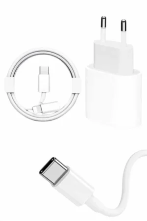 15/Pro/Pro Max 25W İOS Uyumlu Hızlı Şarj Aleti Adaptörlü Beyaz