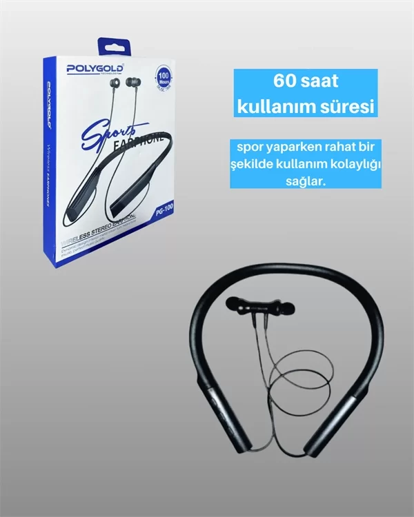PG-100 Kablosuz Bluetooth Kulaklık - Görsel 3