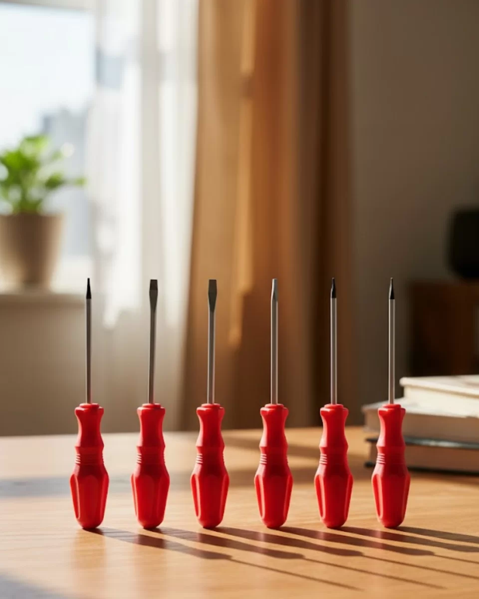 Düz ve Yıldız Başlıklı 7li Tornavida Seti Ergonomik Tutma