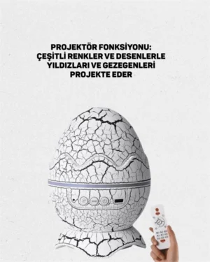 Dinozor Yumurtası Tasarımlı Projektörlü Gece Lambası