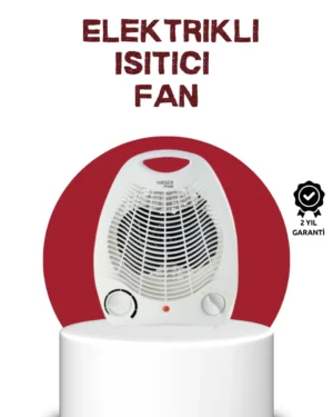 2000W Taşınabilir Elektrikli Fanlı Isıtıcı – Hızlı Isınma, Kompakt Boy