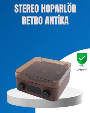 Stereo Bluetooth Hoparlör – Gece Lambalı ve Saat Göstergeli