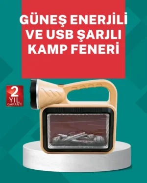 Alev Efektli Güneş Enerjili Lamba – Su Geçirmez