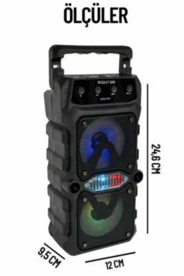 Büyük Boy Bluetooth Hoparlör Çoklu Bağlantı Çift Çıkışlı Taşınabilir Kesintisiz - Görsel 3
