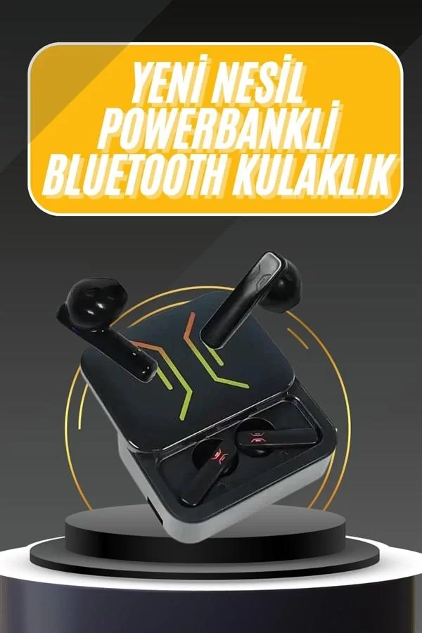 Powerbank Bluetooth Kulaklık Oyuncu Kulaklığı Yüksek Ses Kaliteli - Görsel 2