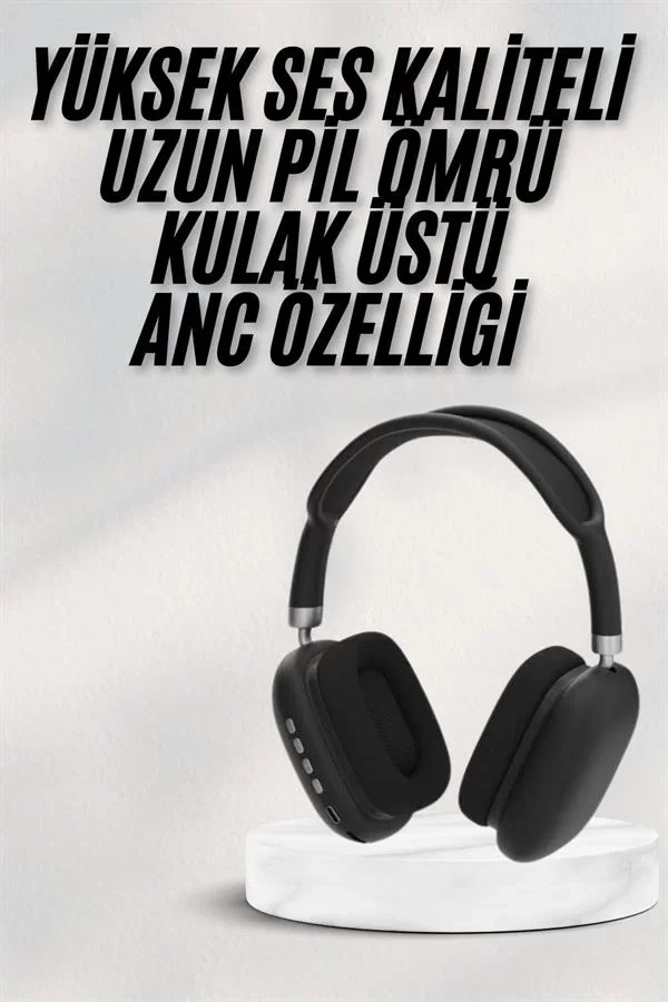 Yeni Nesil Bluetooth Kulaklık Kulak Üstü ANC Özelliği Yüksek Ses Kaliteli - Görsel 2