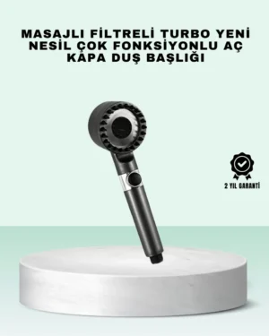Aç Kapa Tuşlu Filtreli Duş Başlığı Yeni Nesil Tasarım