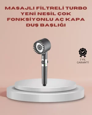 Filtreli Masaj Özellikli Duş Başlığı Aç Kapa Tuşlu
