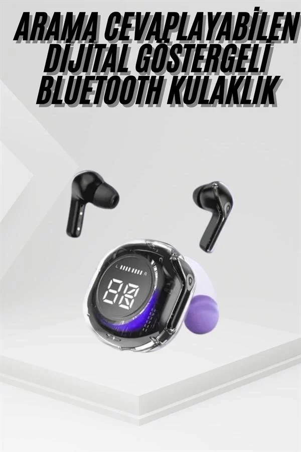 Kablosuz Dijital Göstergeli Powerbanklı IOS ve Android Uyumlu Gaming Kulaklık - Görsel 2