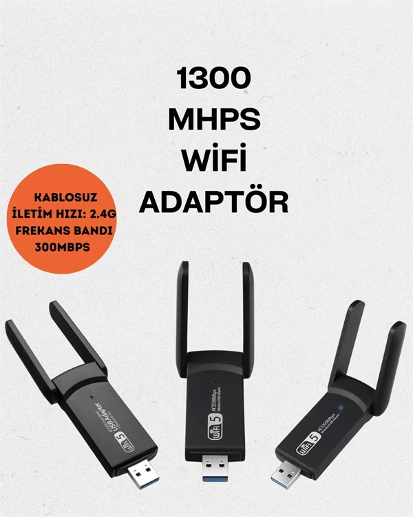 Realtek Chipsetli 5G Destekli Yüksek Hızlı Ağ Adaptörü - Görsel 2
