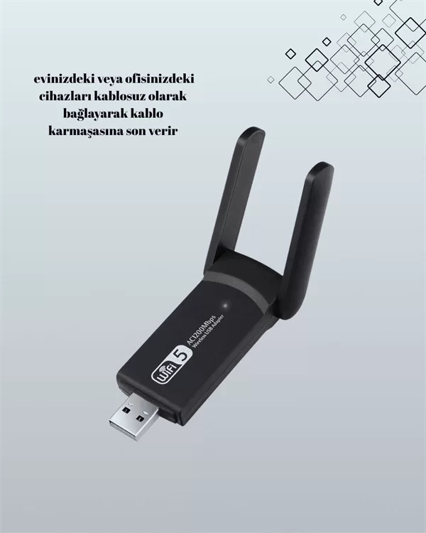 Realtek Chipsetli 5G Destekli Yüksek Hızlı Ağ Adaptörü - Görsel 3