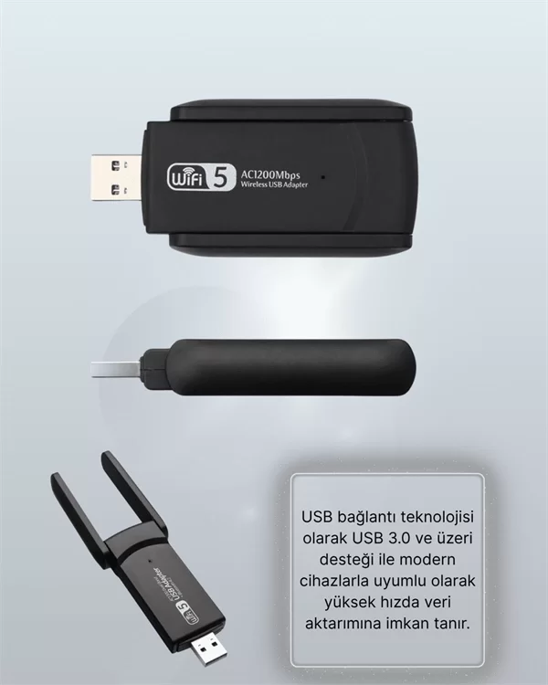 AC1200 USB WiFi Adaptör - Görsel 5