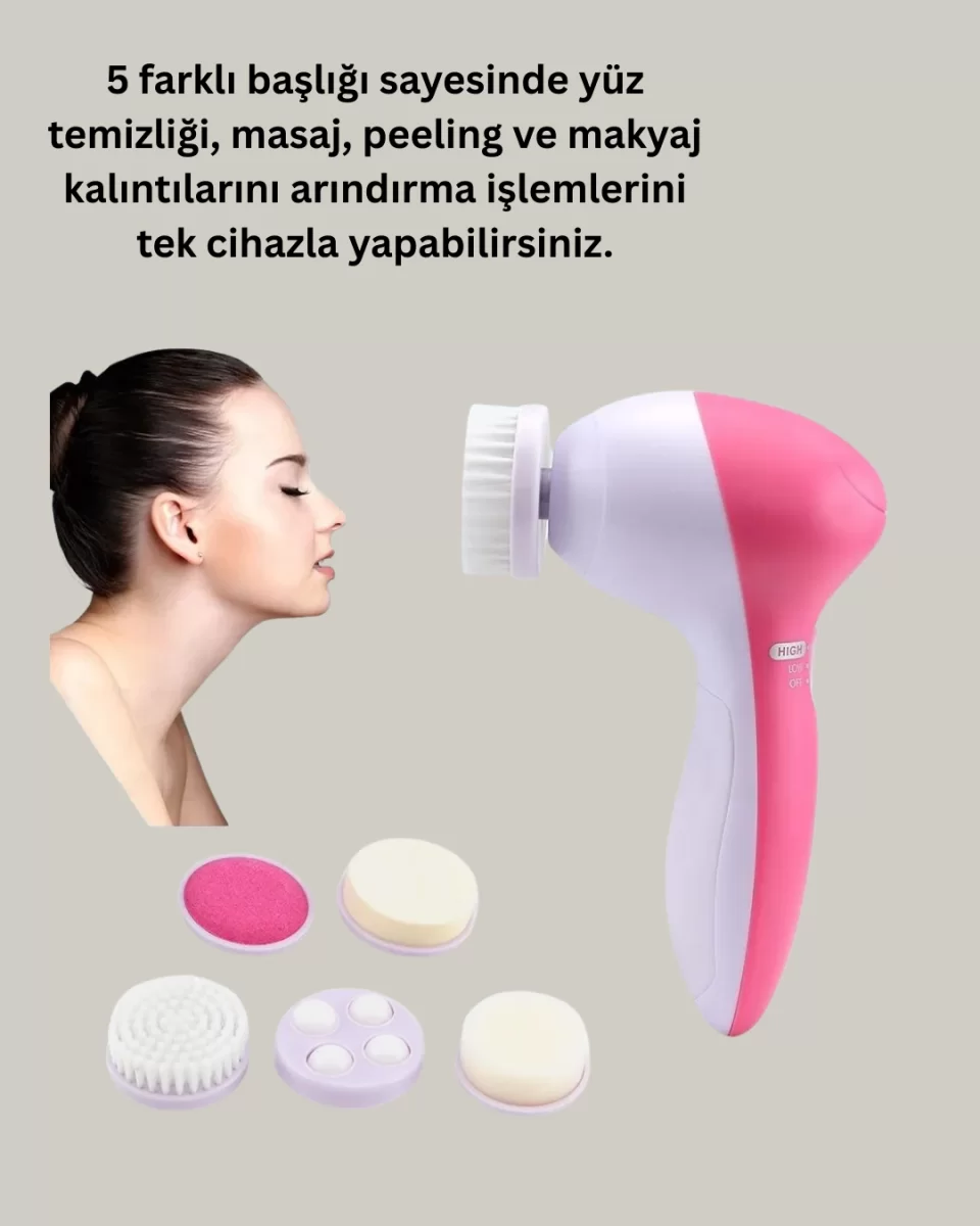 Çok Fonksiyonlu Elektrikli Yüz Bakım Fırçası - Görsel 2
