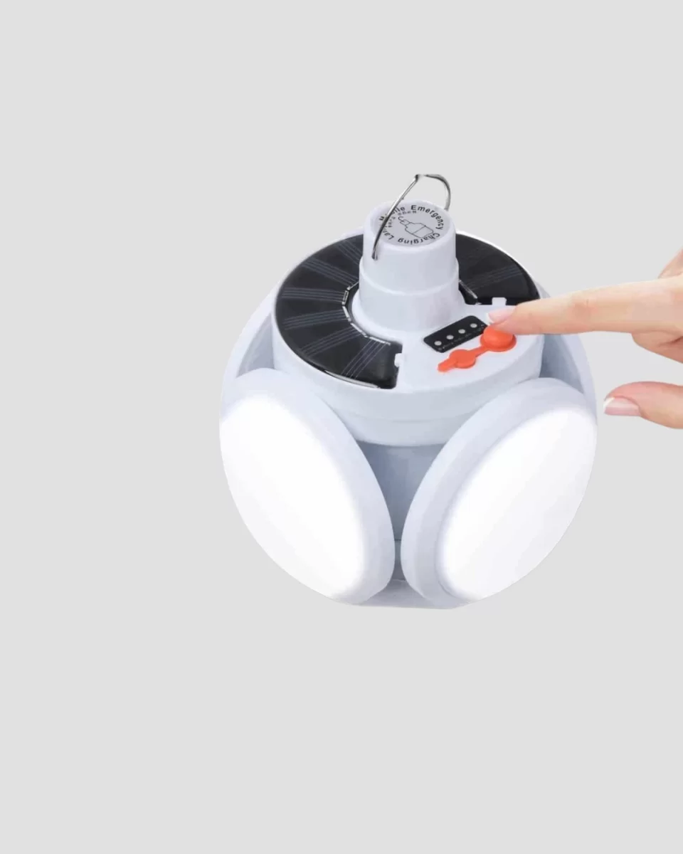 USB ve Solar Şarjlı Katlanabilir 5 Taraflı LED Lamba - Görsel 5