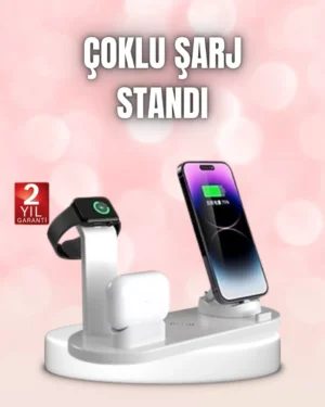 Qi Destekli Tüm Cihazlarla Uyumlu Kablosuz Şarj Ünitesi