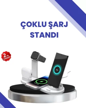 Masaüstü Düzenleyici 4’ü 1 Arada Kablosuz Şarj Aksesuarı